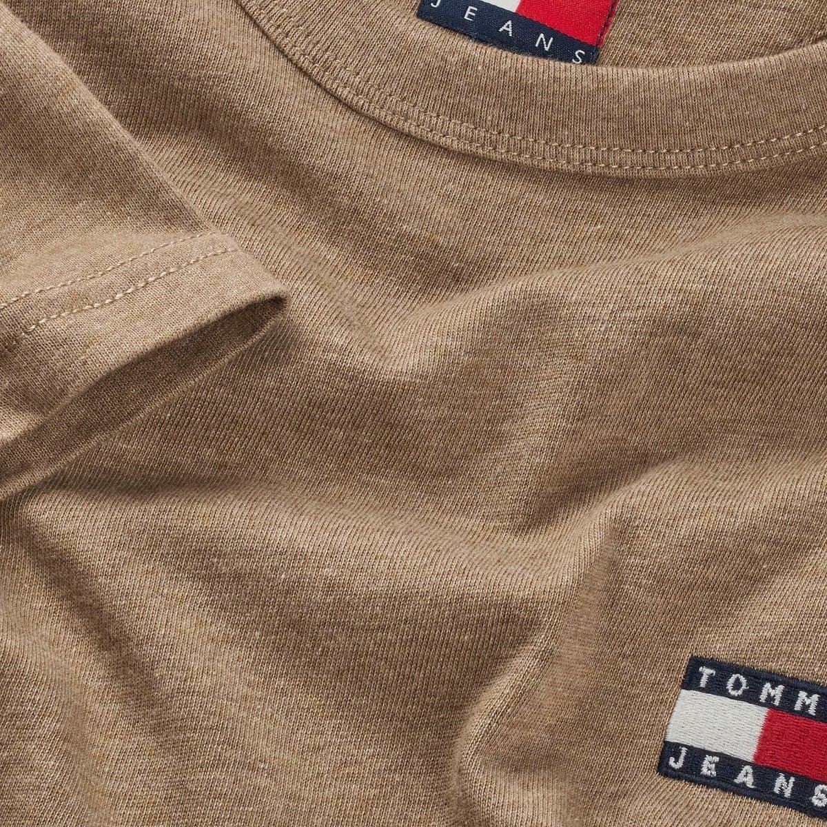 Camiseta Tommy Jeans DM0DM20322 HEF vintage camel melange - Imagen 5