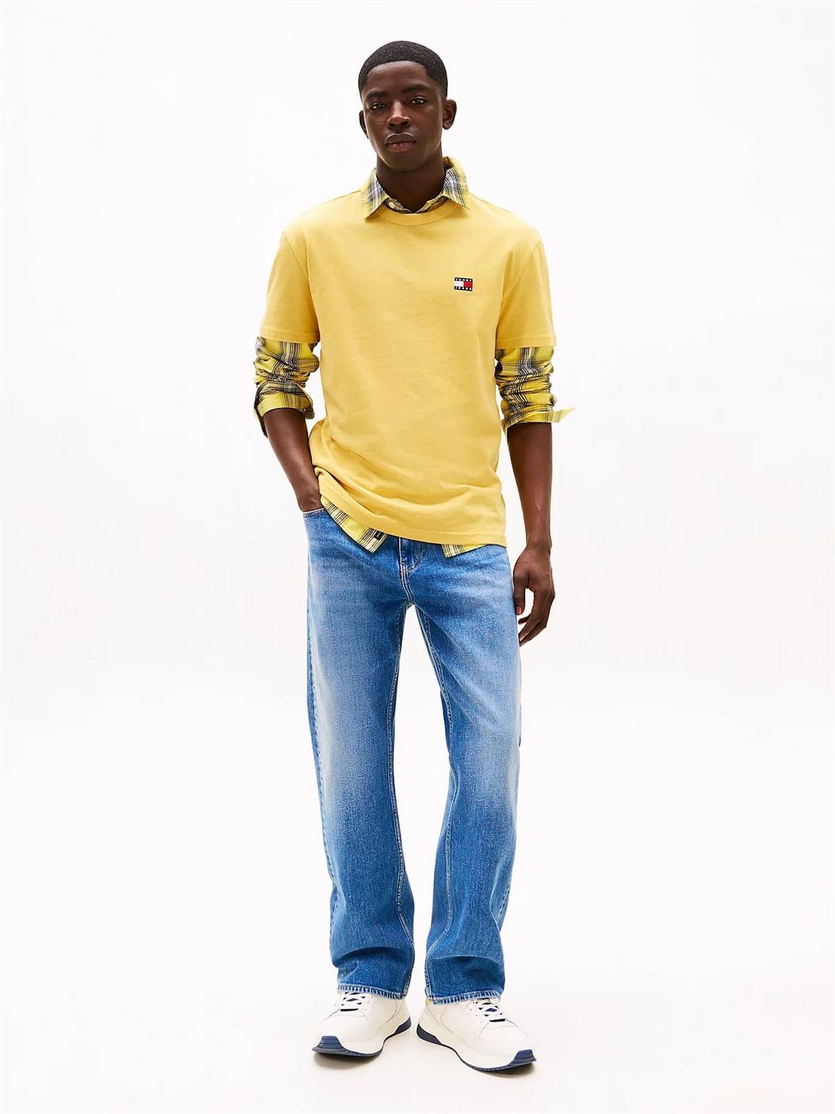 Camiseta Tommy Jeans DM0DM20322 ZK9 yellow dalia melange - Imagen 4