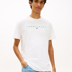Camiseta TOMMY JEANS DM0DM20744 L5Y ecru/bahama green - Imagen 1