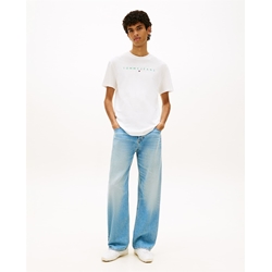 Camiseta TOMMY JEANS DM0DM20744 L5Y ecru/bahama green - Imagen 2