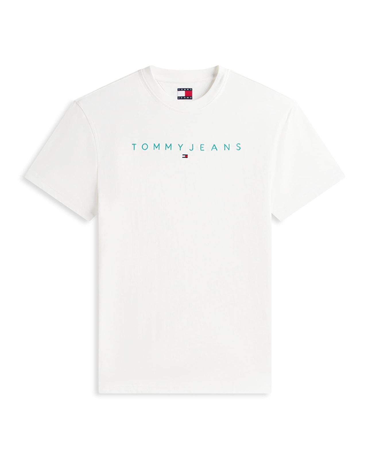 Camiseta TOMMY JEANS DM0DM20744 L5Y ecru/bahama green - Imagen 4