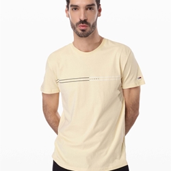Camiseta Tommy Jeans DM0DM20779 ZGA custard cream - Imagen 1