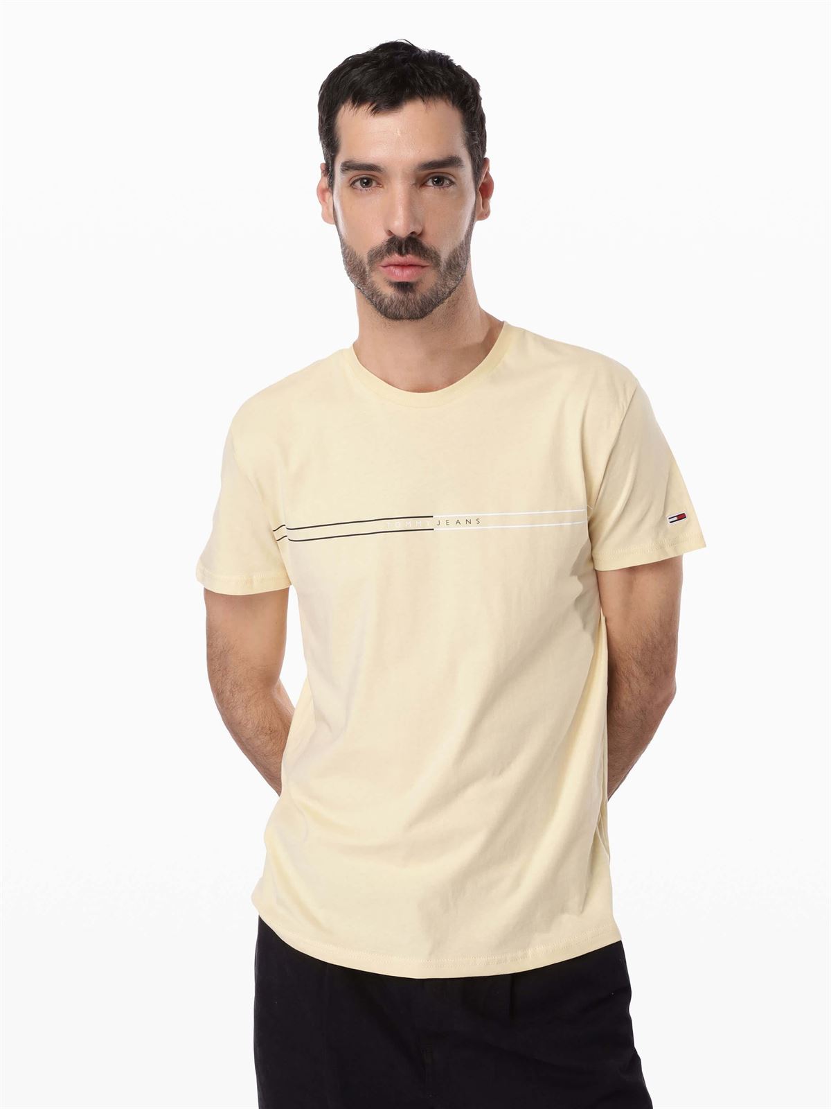 Camiseta Tommy Jeans DM0DM20779 ZGA custard cream - Imagen 3