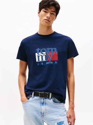 Camiseta TOMMY JEANS DM0DM21977 C1G dark night navy - Imagen 1