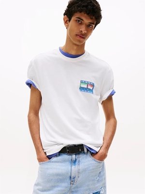 Camiseta TOMMY JEANS DM0DM21980 YBL ECRU - Imagen 1