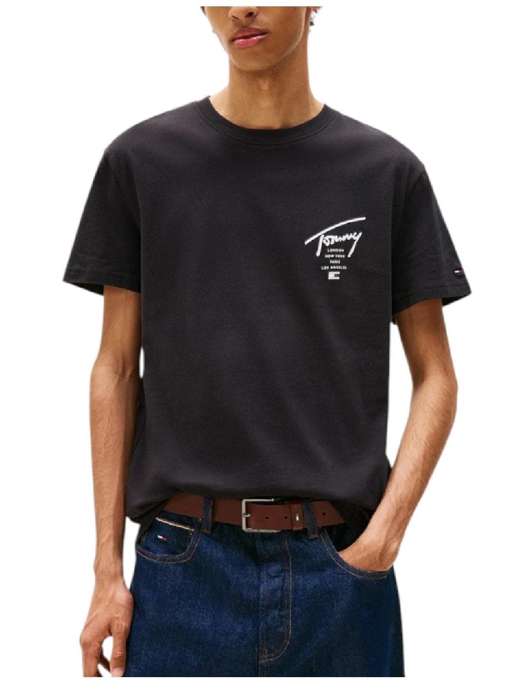Camiseta Tommy Jeans DM0DM22120 BDS black - Imagen 1