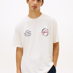 Camiseta TOMMY JEANS DM0DM22535 YBH ANCIENT WHITE - Imagen 1