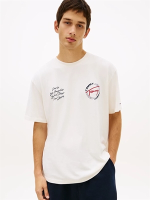 Camiseta TOMMY JEANS DM0DM22535 YBH ANCIENT WHITE - Imagen 1