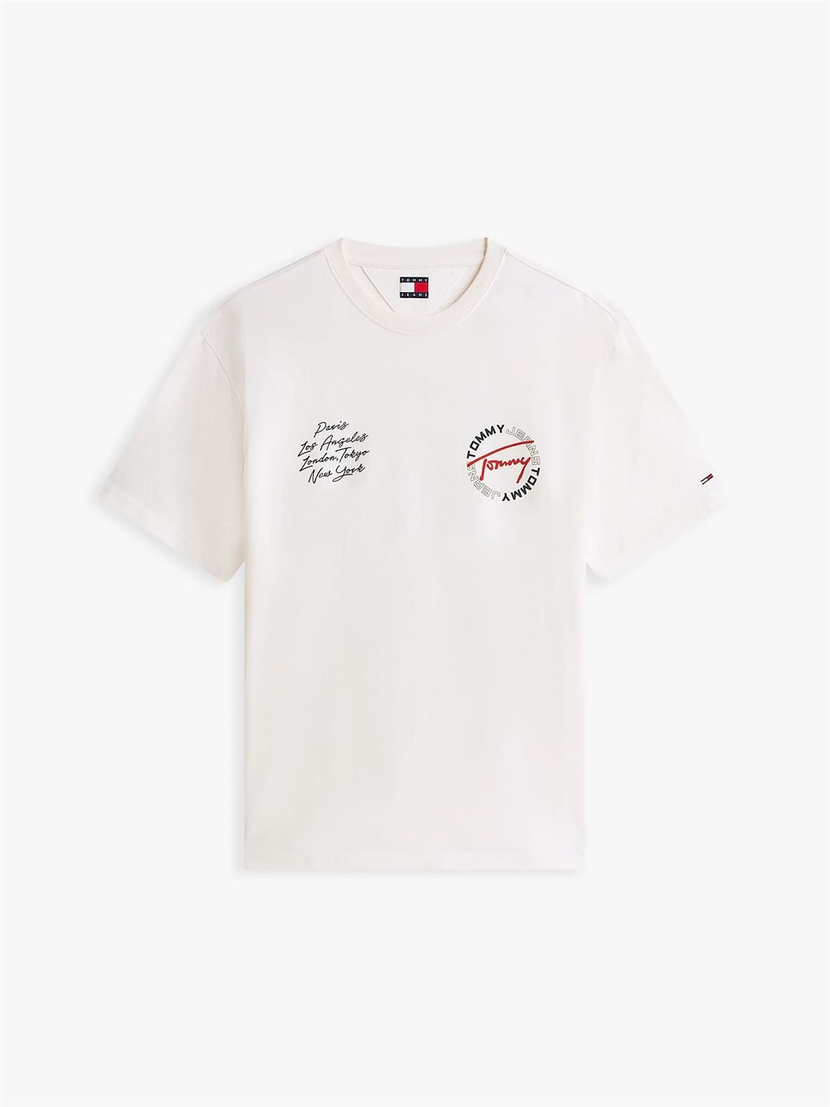 Camiseta TOMMY JEANS DM0DM22535 YBH ANCIENT WHITE - Imagen 3
