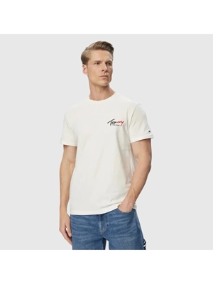 Camiseta Tommy Jeans DM0DM22538 YBH Ancient White - Imagen 1