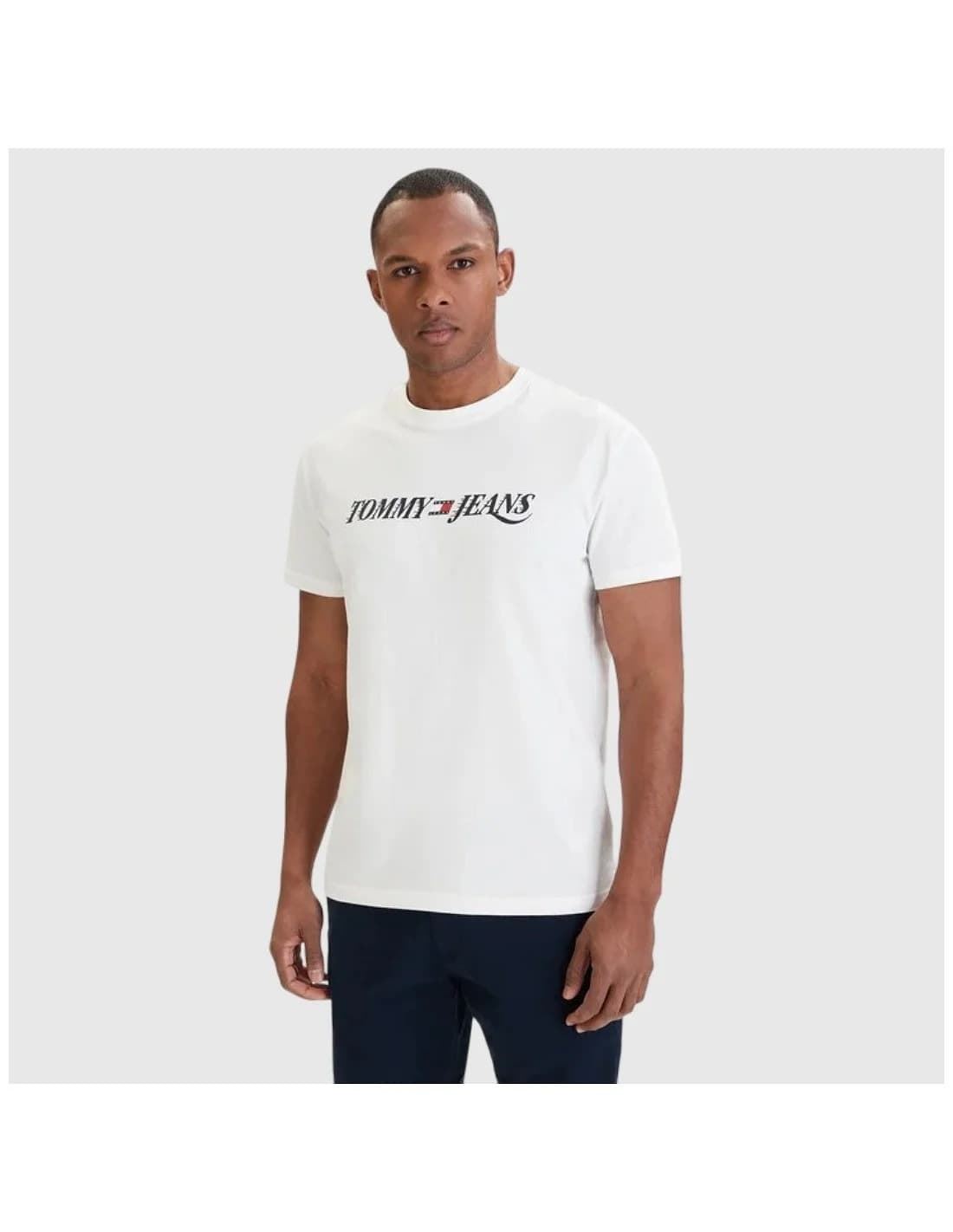 Camiseta TOMMY JEANS DM0DM22548 YBL ecru - Imagen 1