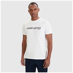 Camiseta TOMMY JEANS DM0DM22548 YBL ecru - Imagen 1