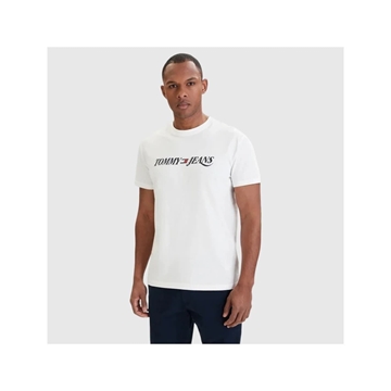 Camiseta TOMMY JEANS DM0DM22548 YBL ecru - Imagen 1