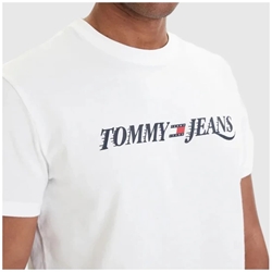 Camiseta TOMMY JEANS DM0DM22548 YBL ecru - Imagen 2