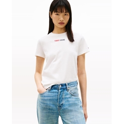 Camiseta TOMMY JEANS DW0DW22277 YBL ecru - Imagen 1