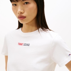 Camiseta TOMMY JEANS DW0DW22277 YBL ecru - Imagen 2