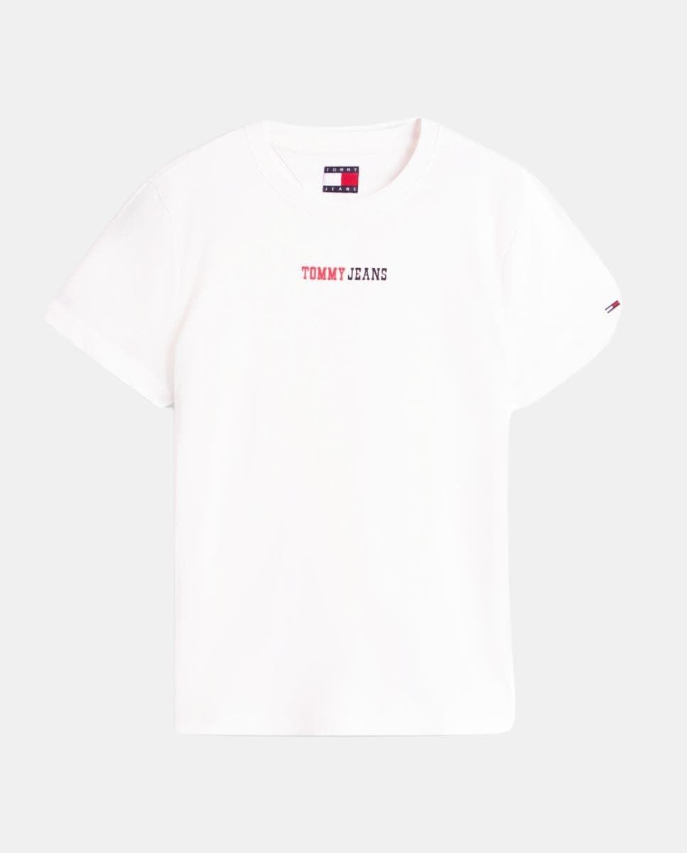 Camiseta TOMMY JEANS DW0DW22277 YBL ecru - Imagen 3