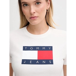Camiseta TOMMY JEANS DW0DW22562 YBL ecru - Imagen 2