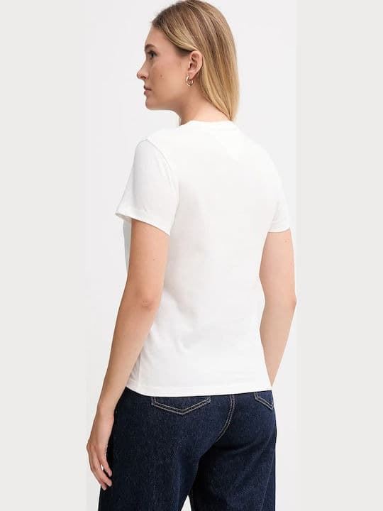 Camiseta TOMMY JEANS DW0DW22562 YBL ecru - Imagen 3