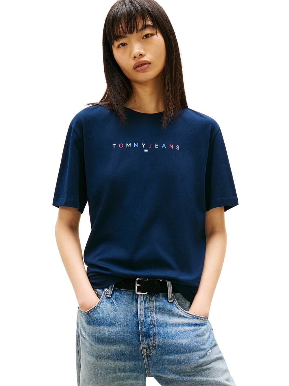 Camiseta TOMMY JEANS DW0DW22784 C1G dark night navy - Imagen 1