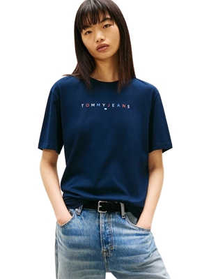 Camiseta TOMMY JEANS DW0DW22784 C1G dark night navy - Imagen 1