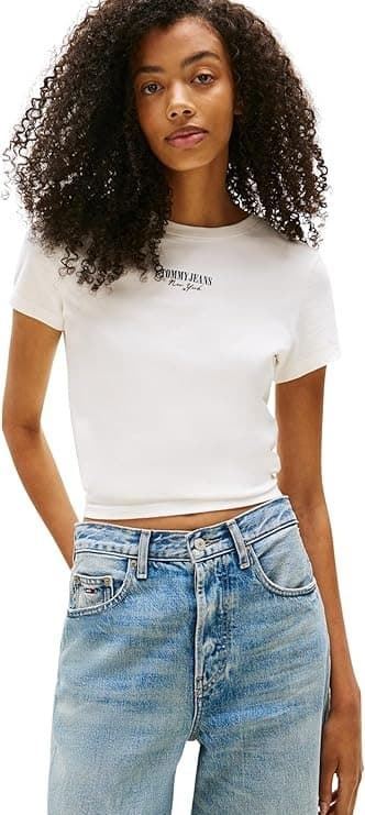 Camiseta Tommy Jeans Ecru DW0DW20913 YBL - Imagen 1