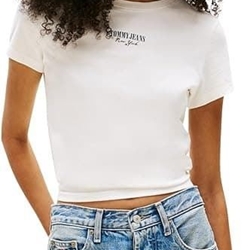 Camiseta Tommy Jeans Ecru DW0DW20913 YBL - Imagen 1