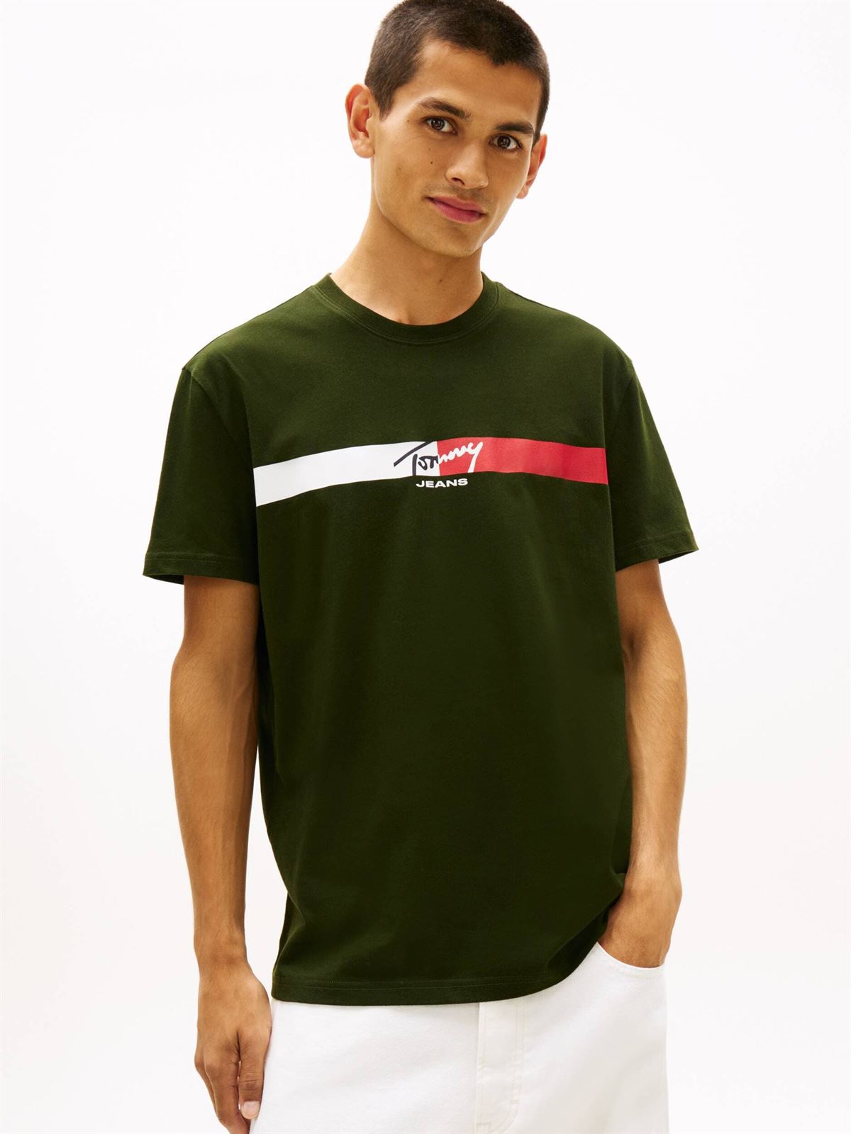 Camiseta Tommy Jeans Kingston Green DM0DM22539 M0H - Imagen 1