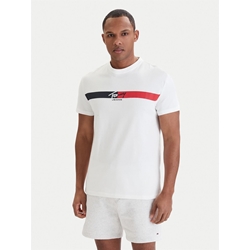Camiseta Tommy Jeans Reg SIgnature Ecru DM0DM22539 YBL - Imagen 1