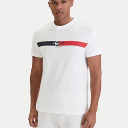 Camiseta Tommy Jeans Reg SIgnature Ecru DM0DM22539 YBL - Imagen 1
