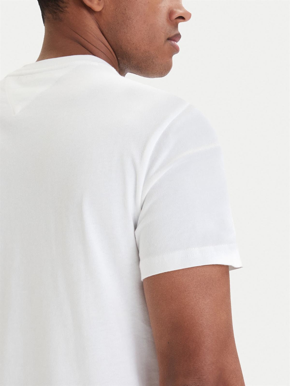 Camiseta Tommy Jeans Reg SIgnature Ecru DM0DM22539 YBL - Imagen 5