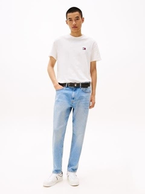 Camiseta Tommy Jeans Tjm Reg Badge Ecru DM0DM20322 YBL - Imagen 1