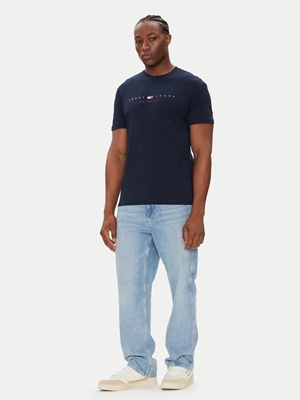 Camiseta Tommy Jeans Tjm Reg Flag Linear Dark Night Navy DM0DM21911 C1G - Imagen 2