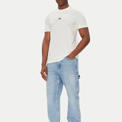 Camiseta Tommy Jeans Tjm Reg Flag Linear Ecru DM0DM21911 YBL - Imagen 2
