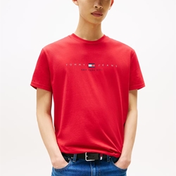 Camiseta Tommy Jeans Tjm Reg Flag Linear Sapphire Red DM0DM21911 XLE - Imagen 2