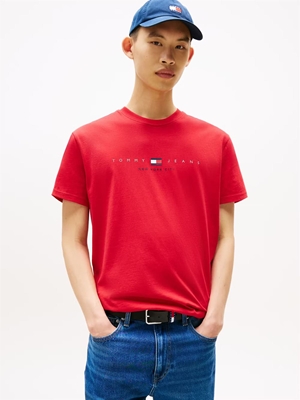 Camiseta Tommy Jeans Tjm Reg Flag Linear Sapphire Red DM0DM21911 XLE - Imagen 2