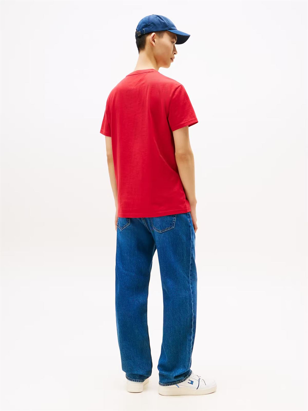 Camiseta Tommy Jeans Tjm Reg Flag Linear Sapphire Red DM0DM21911 XLE - Imagen 5