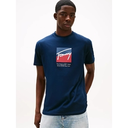 Camiseta Tommy Jeans Tjm Reg RWB Dark Night Navy DM0DM21940 C1G - Imagen 1