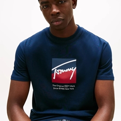 Camiseta Tommy Jeans Tjm Reg RWB Dark Night Navy DM0DM21940 C1G - Imagen 2