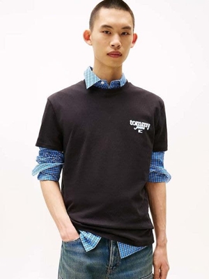 Camiseta Tommy Jeans Tjm Reg Signature Black DM0DM21934 BDS - Imagen 1