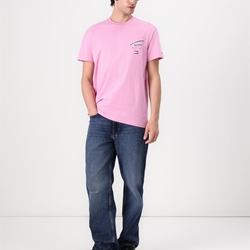 Camiseta Tommy Jeans Tjm Reg Signature Carnival Pink DM0DM21934 U06 - Imagen 1