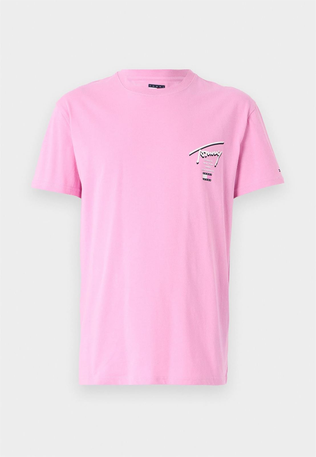 Camiseta Tommy Jeans Tjm Reg Signature Carnival Pink DM0DM21934 U06 - Imagen 5