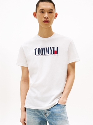 Camiseta Tommy Jeans Tjm Reg Tommy Ecru DM0DM21941 YBL - Imagen 1