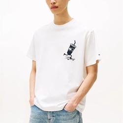 Camiseta Tommy Jeans Tjm RLX Skater Ecru DM0DM21830 YBL - Imagen 1