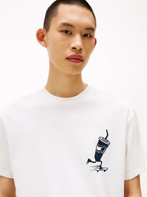 Camiseta Tommy Jeans Tjm RLX Skater Ecru DM0DM21830 YBL - Imagen 2