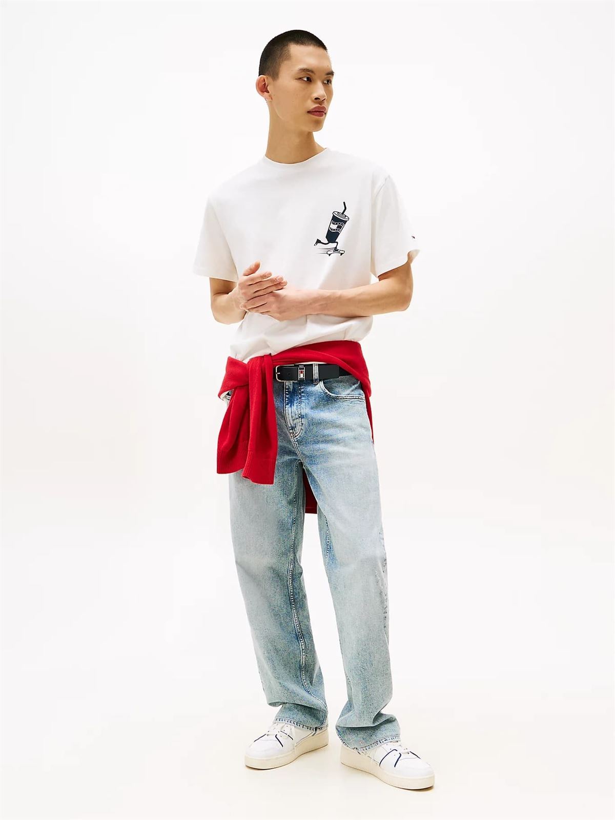Camiseta Tommy Jeans Tjm RLX Skater Ecru DM0DM21830 YBL - Imagen 3
