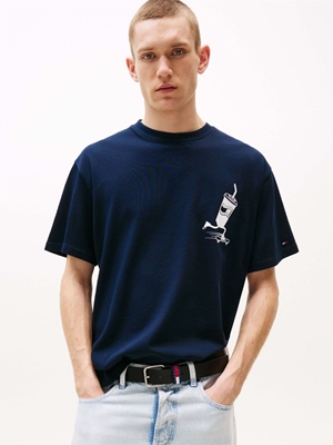 Camiseta Tommy Jeans Tjm Skater Dark Night Navy DM0DM21830 C1G - Imagen 1