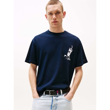 Camiseta Tommy Jeans Tjm Skater Dark Night Navy DM0DM21830 C1G - Imagen 1