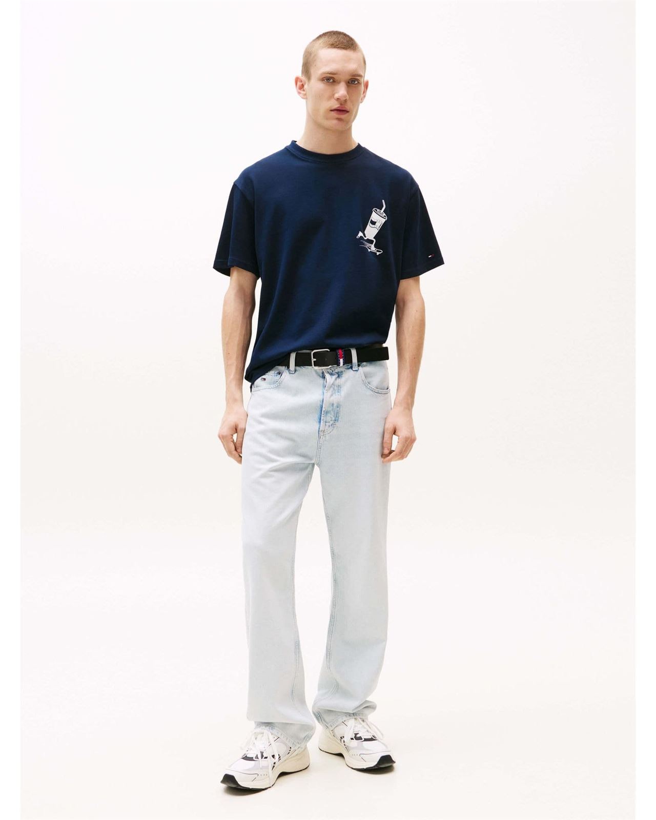 Camiseta Tommy Jeans Tjm Skater Dark Night Navy DM0DM21830 C1G - Imagen 2