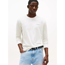 Camiseta Tommy Jeans Tjm Slim Chest Ecru DM0DM21594 YBL - Imagen 1